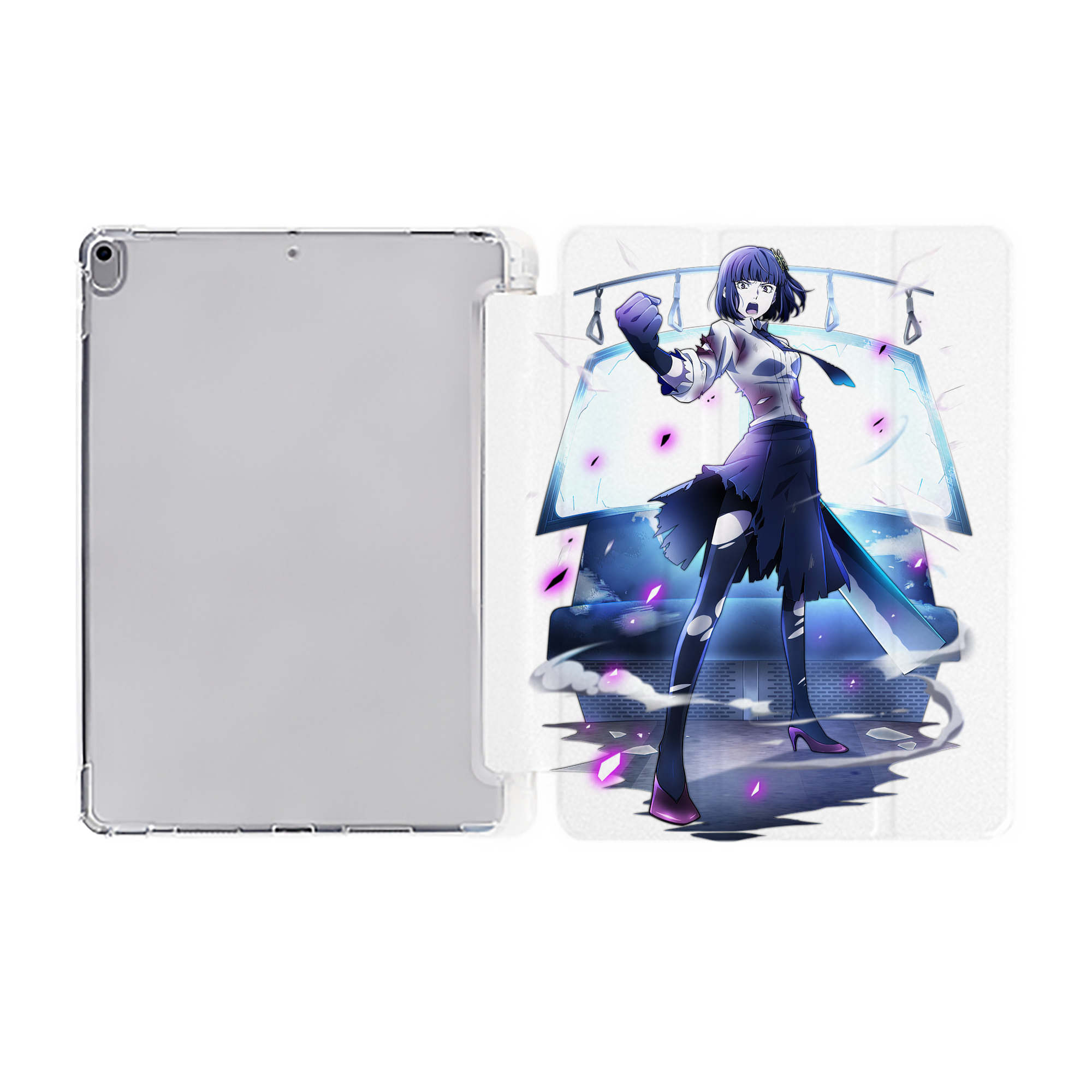 （画像用） 文豪ストレイドッグス Bungo Stray Dogs IPad ケース ペン収納付き 三つ折りスタンド PUレザー×シリコン 対応機種9.5/10.5/10.9インチ